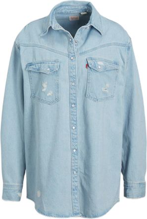 Levi's Womens denim blouse light blue - Size 12 UK