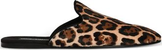 Dolce & Gabbana leopard-print slippers - Brown