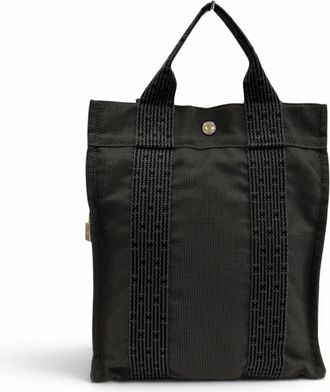 Herm&egrave;s Gray Polyamide Polyester Backpack (Pre-Owned)