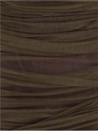 Saint Laurent Womens Dress Tulle Bustier Green Silk