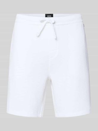 HUGO BOSS Regular Fit Sweatshorts aus Baumwoll-Mix in Weiss, Gr&ouml;&szlig;e XXL