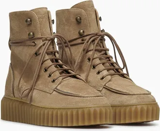 Voile Blanche Womens Tissa Suede Boot In Light Brown