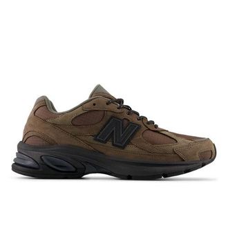 New Balance Unisex 2010 in Marrone/Nero, Pelle, Taglia 40.5