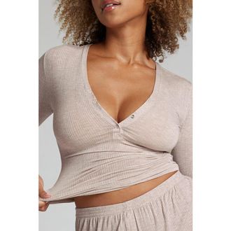 Negative Underwear Whipped Henley in Sand at Nordstrom, Size Xx-Large