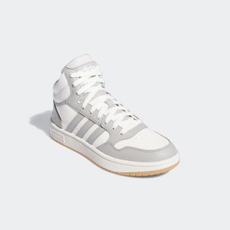 adidas Sneaker ADIDAS SPORTSWEAR HOOPS 3.0 MID CLASSIC, Damen, Gr. 38,5, weiss (cloud wei&szlig;, grau two, gum 3), Synthetik, Textil, Schuhe Sneaker
