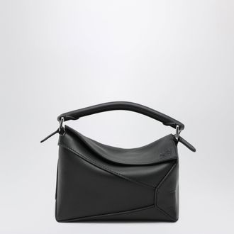 Loewe Black Puzzle Edge Mini Bag In Grained Leather