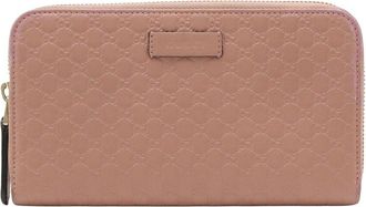 Gucci Pink Microguccissima Leather Zip Wallet (Authentic Pre-Loved)