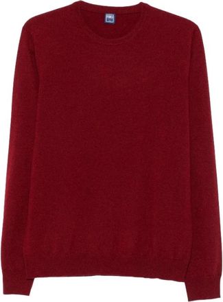 Fedeli Merlo Ronde Hals Trui - Heren - Ronde hals truien - Rood - M - Truien & Vesten