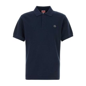 Kenzo Polo Shirts, male, Blue, Size: 3XL Boke Flower Slim Polo