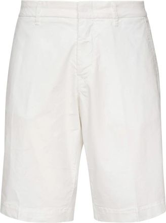 Fay Slim Fit Chino Shorts - Heren - Korte Broeken - Wit - W38 - Katoen - Korte Broeken