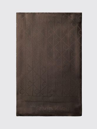 Calvin Klein Sciarpa in poliestere con logo monogram jacquard tono su tono