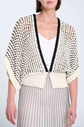 Sita Murt/ Textured Knit Vest In Natural Black