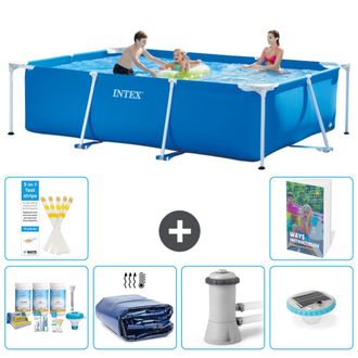 Intex Piscina Con Estructura Rectangular - 300x200x75 Cm - 7-piezas S160