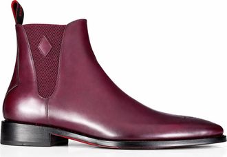 Jeffery West Mens OToole Lord Jim Chelsea Boot - Burgundy Leather - Size UK 9.5