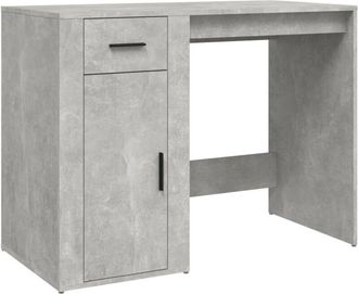 vidaXL Vidaxl - Escritorio de madera contrachapada gris hormigón 100x49x75 cm