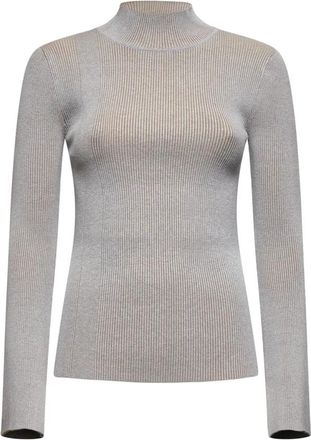 Silvian Heach Geribbelde coltrui - Dames - Coltruien - Grijs - M - Polyester - Truien & Vesten