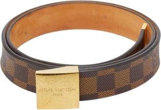 Louis Vuitton Pre-owned Belts, male, Brown, Size: ONE SIZE Pre-owned Vintage Damier Standard Belt