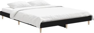 vidaXL Estructura de cama madera de ingeniería negra 140x190 cm Vidaxl