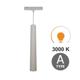 OEM L&aacute;mpara Colgante Led Tubular Blanca De 10 W Y 3000 K, Tipo A, C&aacute;lida, Para Rieles Magn&eacute;ticos Smart Track De 48 V Cc