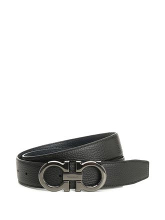 Ferragamo Black Cut To Size Reversible Belt