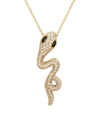 Suzy Levian Suzy Levian Silver Cz Wild Snake Necklace