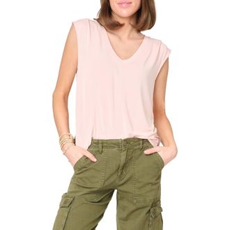Gibsonlook V-Neck T-shirt in Blush at Nordstrom, Size Xx-Small