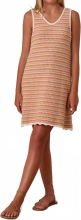 Rylee + Cru Teens Crochet Tank Mini Dress In Pink