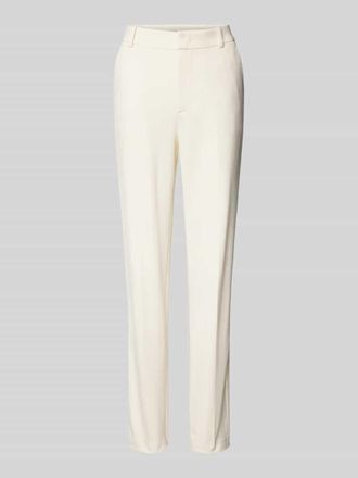 Oui Straight Leg Anzughose mit Eingrifftaschen in Ecru, Gr&ouml;&szlig;e 42