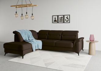 Sit&more Ecksofa »Sinatra L-Form« mit Ottomane, optional mit Kopfteilverstellung und Armteilfunktion
