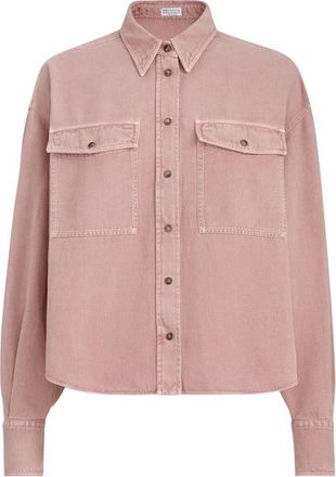 Brunello Cucinelli Garment-dyed Flap-pocket Shirt