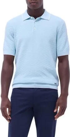 Bugatchi Tipped Contrast Collar Polo Sweater in Ice at Nordstrom Rack, Size Xx-Large