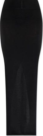 Rick Owens Rok Pilaar - Dames - Maxi Rokken - Zwart - L - Wol - Rokken