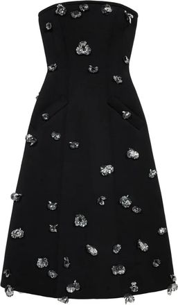Blumarine Abito midi con paillettes - Nero
