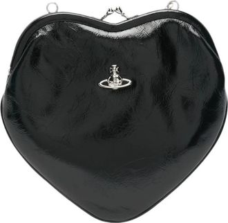 Vivienne Westwood Belle Heart Frame Schoudertas - Dames - Schoudertassen - Zwart - ONE Size - Leer - Tassen