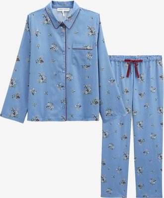 Laurence Tavernier Blumenmuster Pyjama-Set Perle