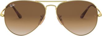 Ray-Ban Aviator Metal II 58mm Gradient Pilot Sunglasses in Gold/Brown Gradient at Nordstrom