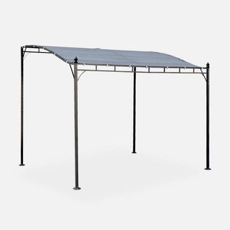 Sweeek 3x2.5m Wall-mounted Pergola in Grey