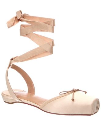Christian Louboutin Cassia Lace Up Satin Ballerina Flat