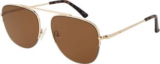 Champion Zwarte Metaal Zonnebril