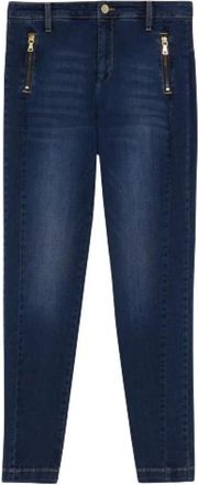 Liu Jo High-waisted Skinny Jeans met Ritszakken - Dames - Skinny Jeans - Blauw - W24 - Katoen - Jeans