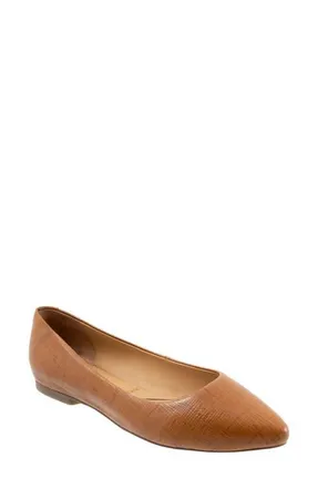 Trotters Estee Ballet Flat in Luggage Embossed at Nordstrom, Size 10.5