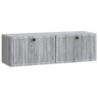 vidaXL Mueble Para Tv De Pared Gris Sonoma 98 X 31 X 30 Cm Vidaxl