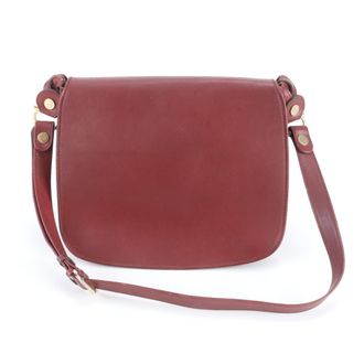 Cartier Wine Red Leather Handbag Shoulder Bag Tote Bag (Pre-Owned)