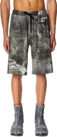 Diesel Mens Ston Bermuda Shorts in Black/Grey Denm - Size Small