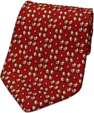 Ferragamo Pre-owned Cravat - Heren - Vintage Accessoires - Rood - ONE Size - Vintage