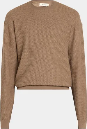 Frame Denim Textured Wool Crewneck Sweater
