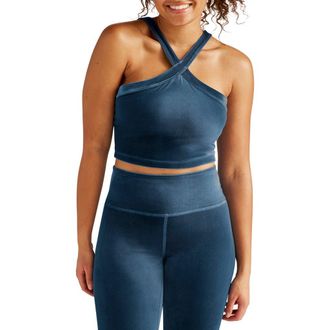 Beyond Yoga Converge Crop Tank in Blue Gem at Nordstrom Rack, Size X-Large