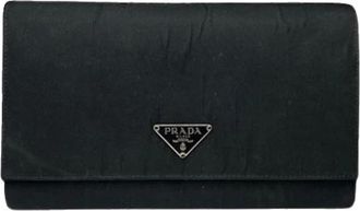 Prada Pre-owned Vintage Portemonnee - Dames - Vintage Accessoires - Zwart - ONE Size - Leer - Vintage