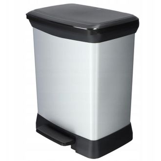 Curver Curver - Papelera Deco Rectangular Duo 10+18l, 39x29x50,5 Cm, 80% Material Reciclado