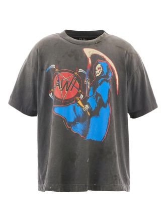 Saint Mxxxxxx Birth and Death T-shirt - men - Cotton - S - Black